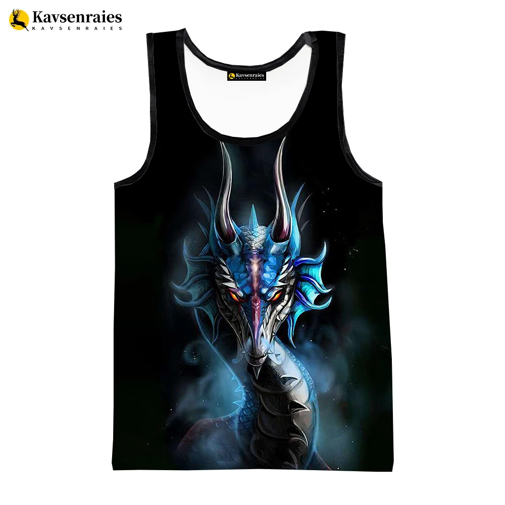 New China Dragon 3D Tank Tops Men Women Children Fashion Casual Streetwear Sleeveless Shirts Quick-drying T-shirt Men's Clothing - Image 2
