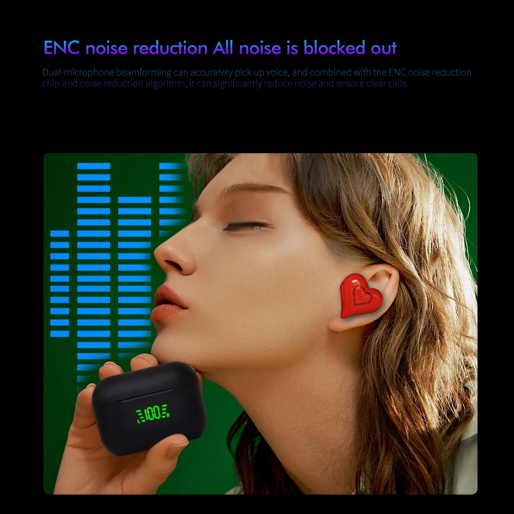 New TWS Wireless Earphones With 5.3 Bluetooth 24 Hours Play Back Sport Earbuds With LED Display Headphones And Built-In Mic - Image 5
