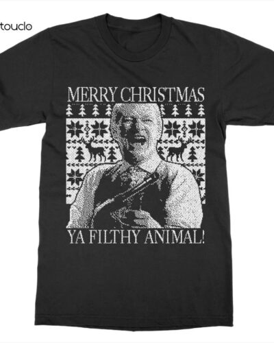 Ya Filthy Animal Men’s T-Shirt | Funny Home Alone Movie Quote Tee | Casual Cotton Graphic Shirt