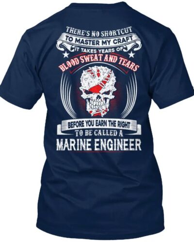 Men’s Marine Engineer T-Shirt Cotton Unisex Movie Graphic Casual Short Sleeve Tee