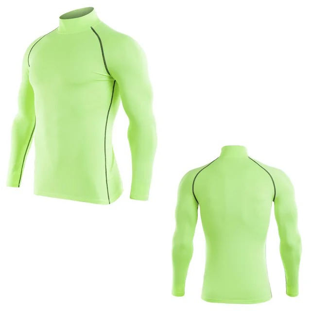 Men’s Compression Dry-Fit T-Shirt – Stand Collar Gym Running & Bodybuilding Rashguard - Image 2