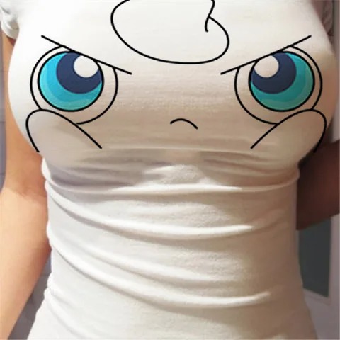 3D Kawaii Anime T-Shirt – Big Eye Cartoon Unisex Tee - Image 4
