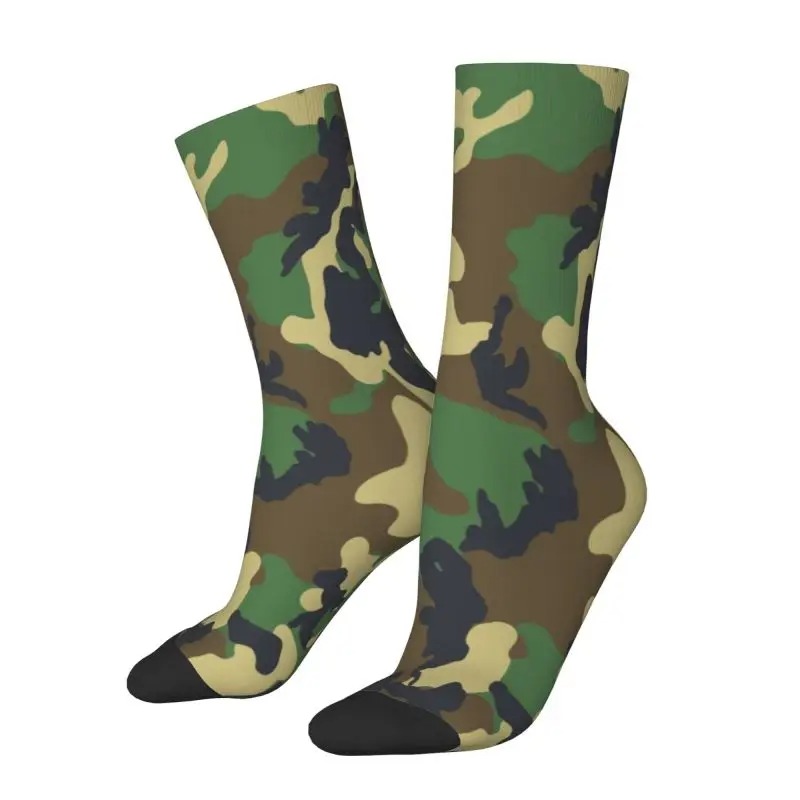 Custom Pea Dot Camo Socks – Unisex Warm Camouflage Crew Socks - Image 6