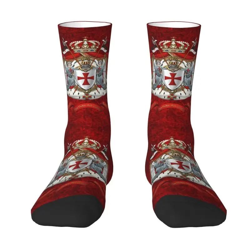 Harajuku Jerusalem Kingdom Cross 3D Printed Sports Socks – Unisex Warm Crusader Style - Image 3