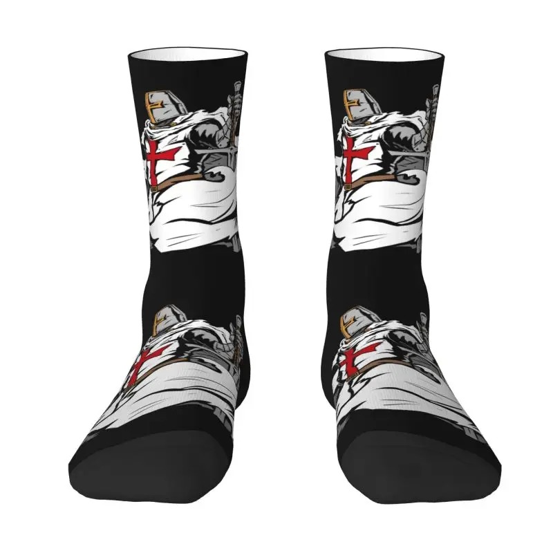 Harajuku Jerusalem Kingdom Cross 3D Printed Sports Socks – Unisex Warm Crusader Style - Image 2