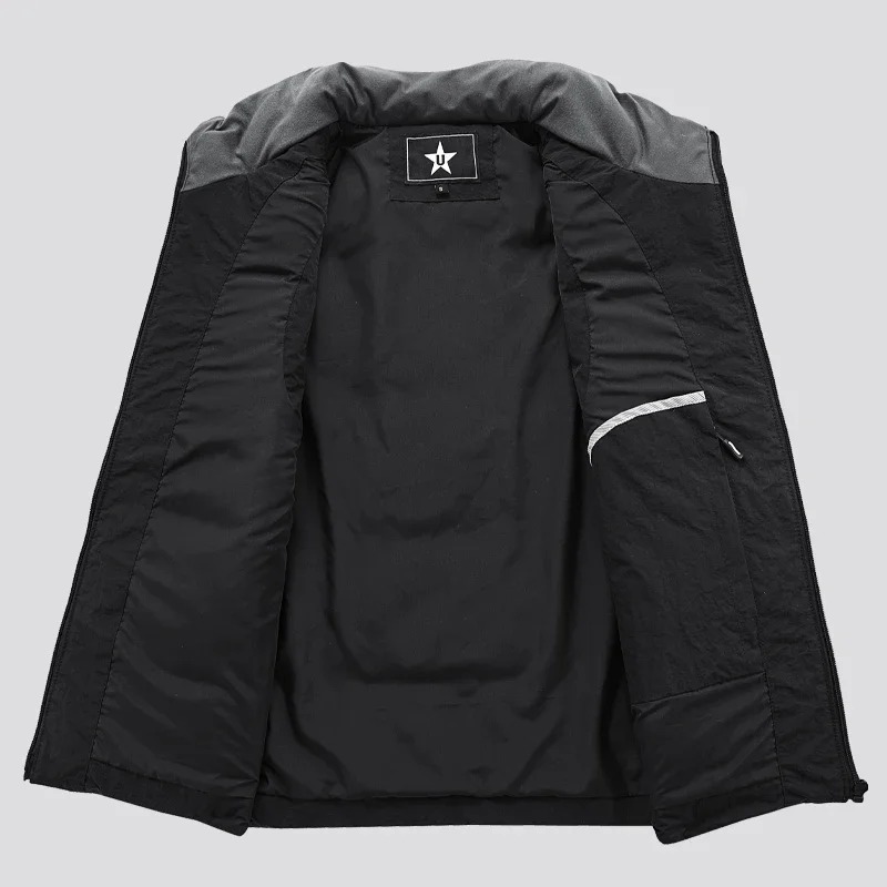 Men’s Winter Down Cotton Vest – Thick Warm Sleeveless Cargo Waistcoat Windbreaker (Up to 6XL) - Image 4