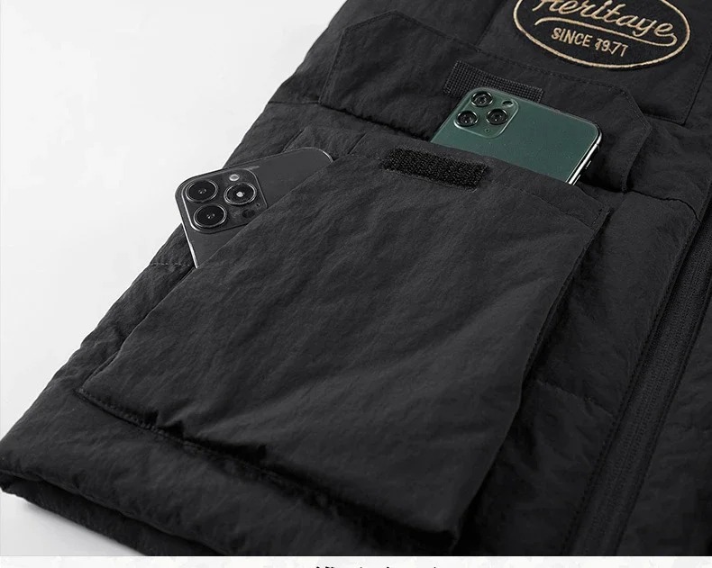 Men’s Winter Down Cotton Vest – Thick Warm Sleeveless Cargo Waistcoat Windbreaker (Up to 6XL) - Image 5